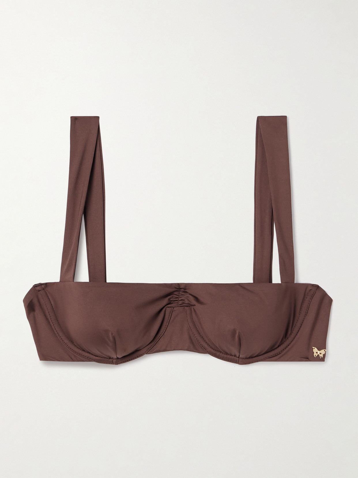 Kiki de Montparnasse - La Sirene Underwired Balconette Bikini Top - Chocolate