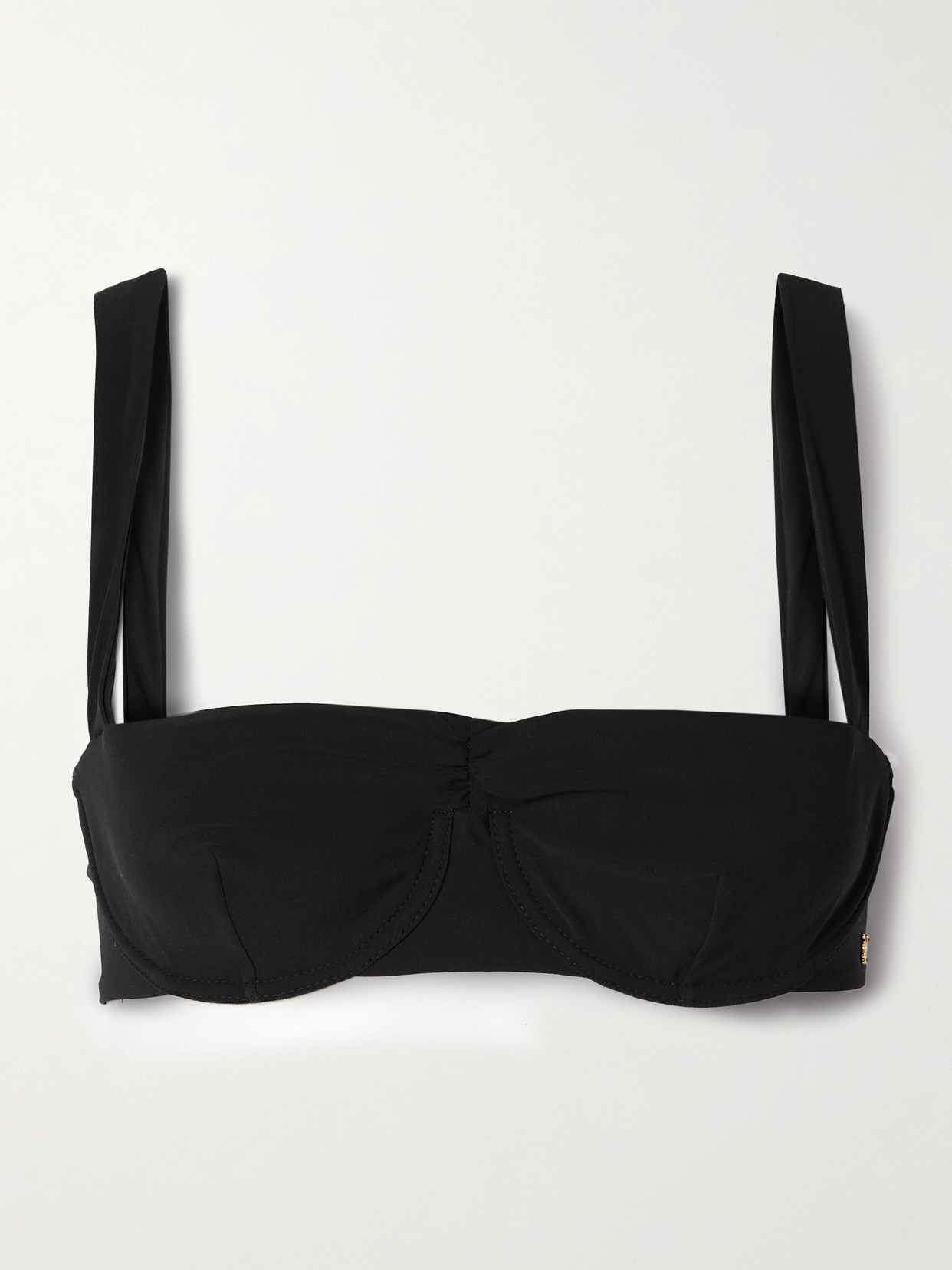 Kiki De Montparnasse La Sirene Underwired Balconette Bikini Top In Black