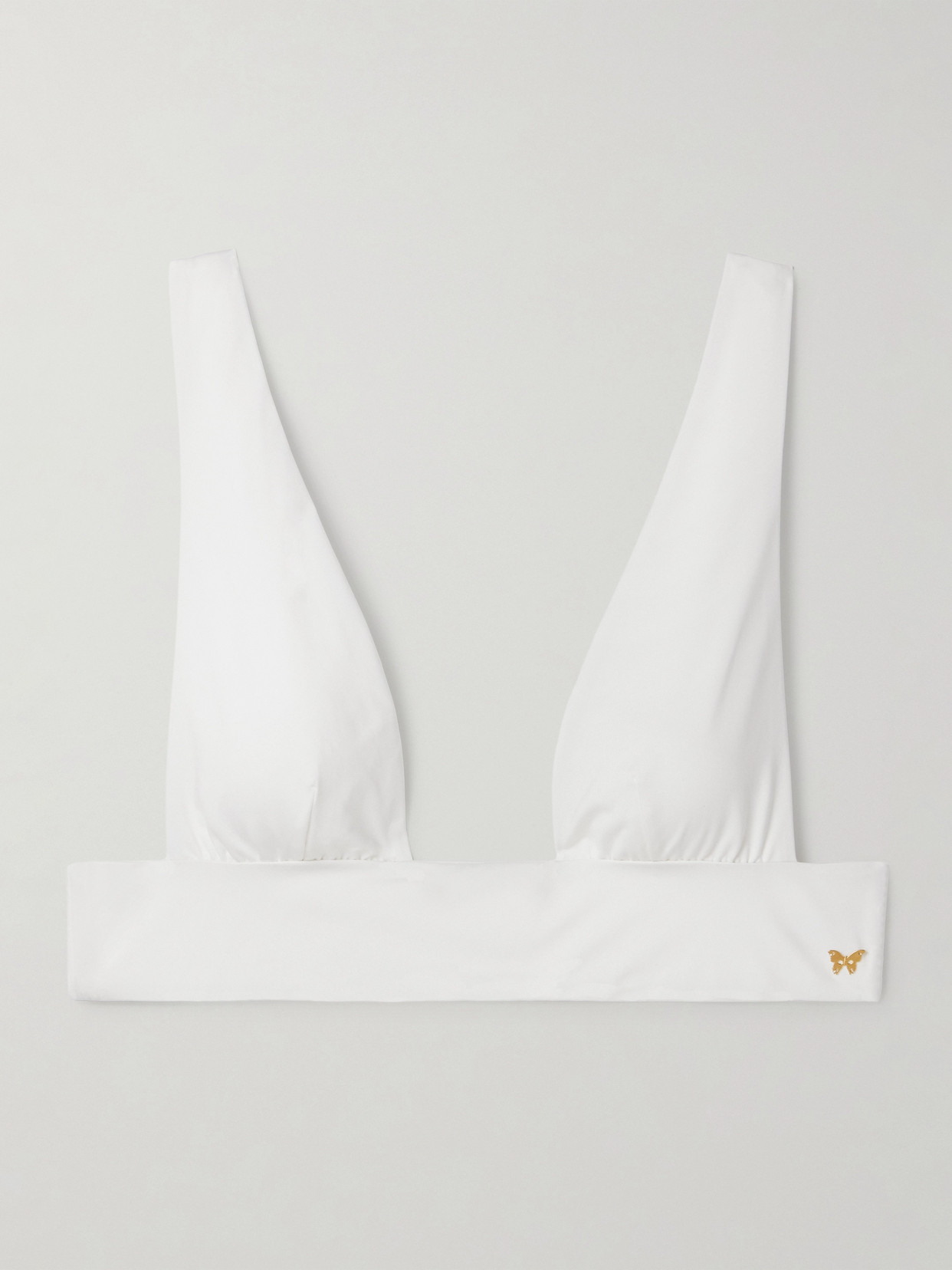 Kiki de Montparnasse - Echauffe Embellished Bikini Top - White