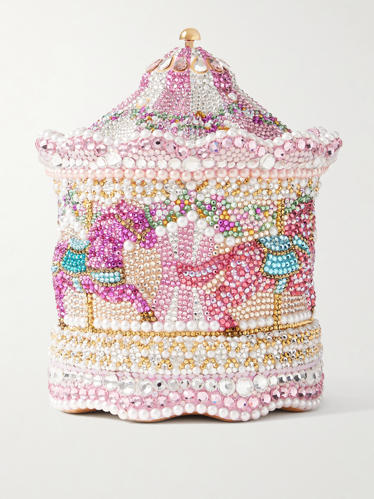 Judith Leiber Couture Carousel Crystal Embellished Clutch In Pink