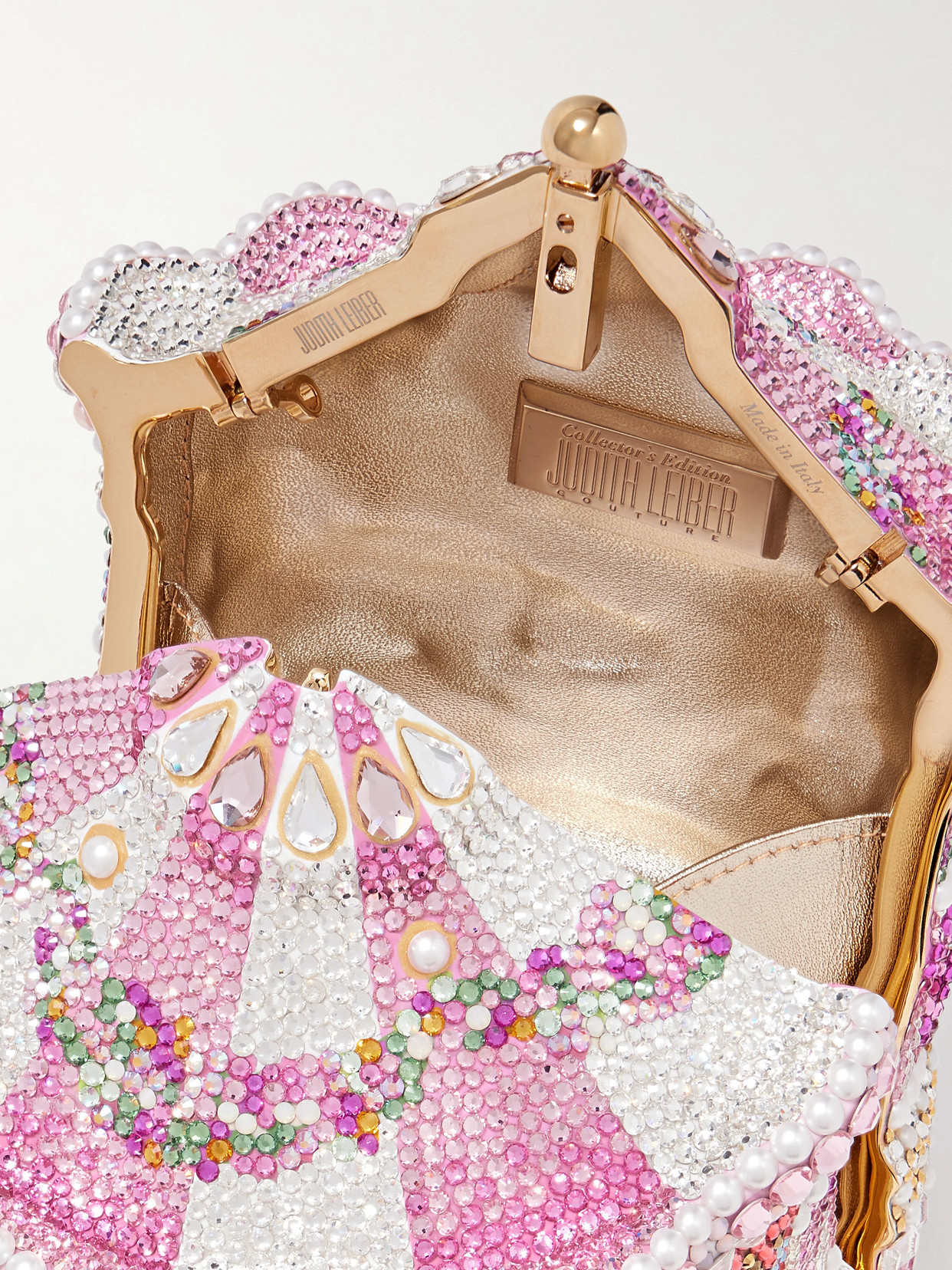 Judith Leiber Couture Carousel Crystal Embellished Clutch In Pink