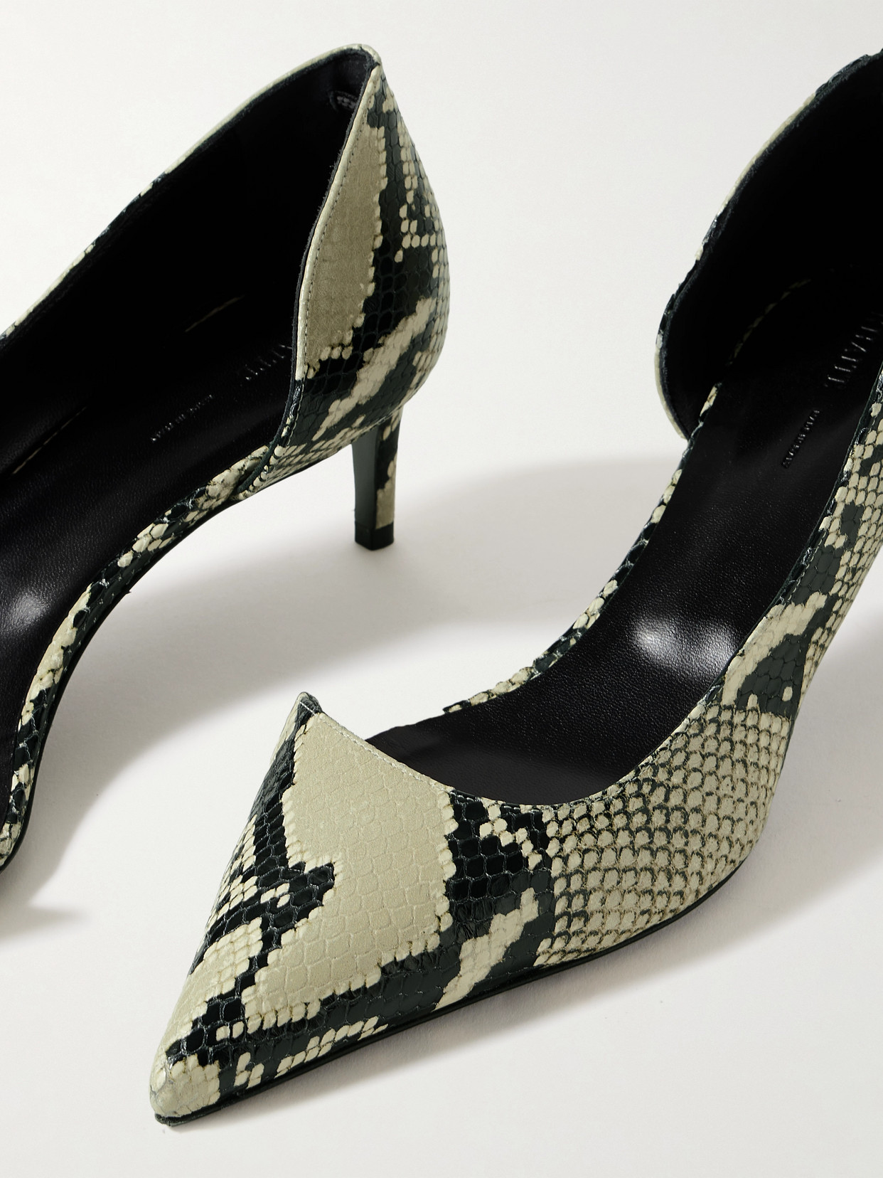 Khaite Jett Snake-effect Leather Pumps In Animal Print