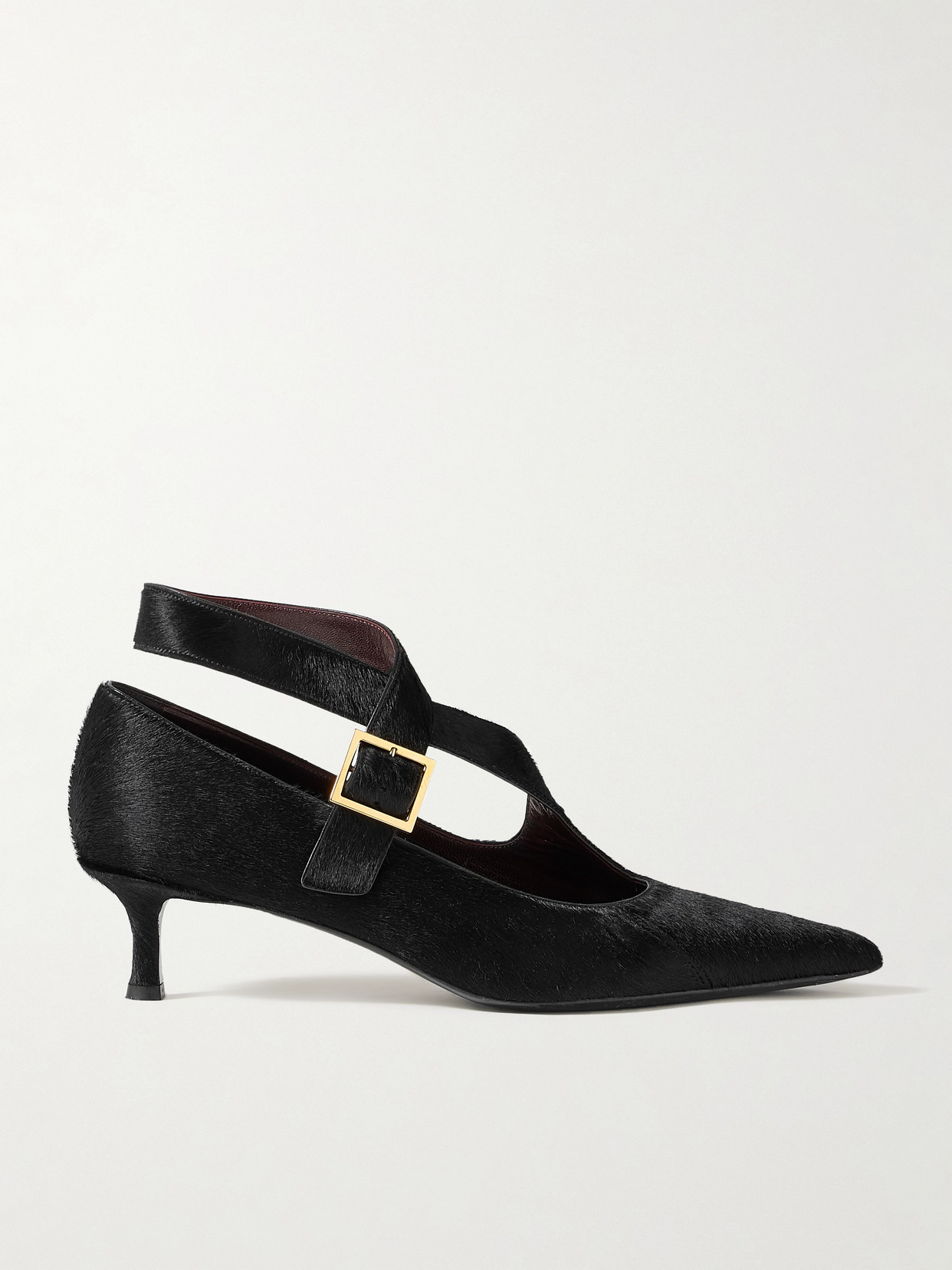 Khaite Sloan Calf Hair Pumps In Black