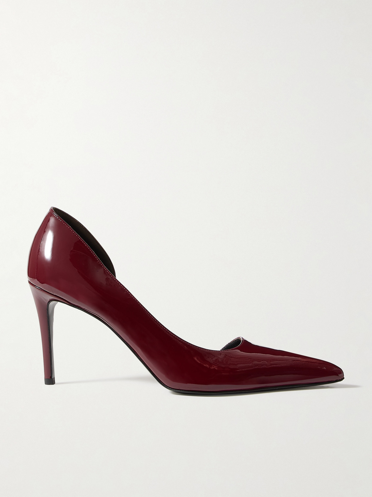 Khaite Jett Patent-leather Pumps In Burgundy