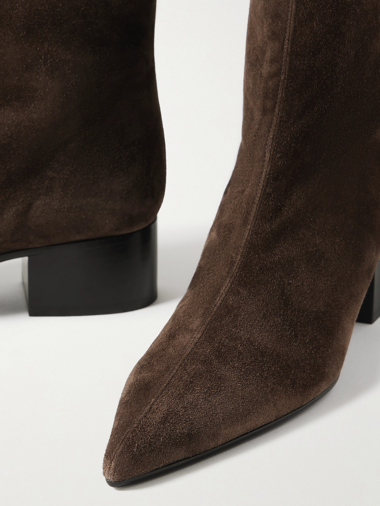 Khaite Andee Suede Ankle Boots In Animal Print