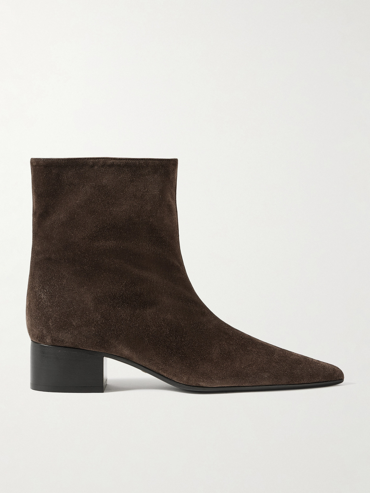 Khaite Andee Suede Ankle Boots In Brown