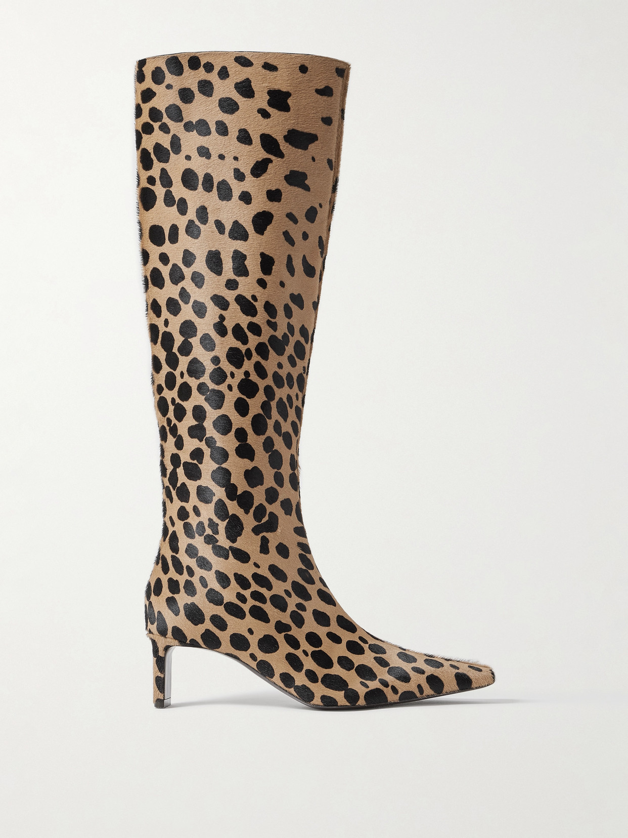 KHAITE - Ona Leopard-print Calf Hair Knee Boots - Leopard print