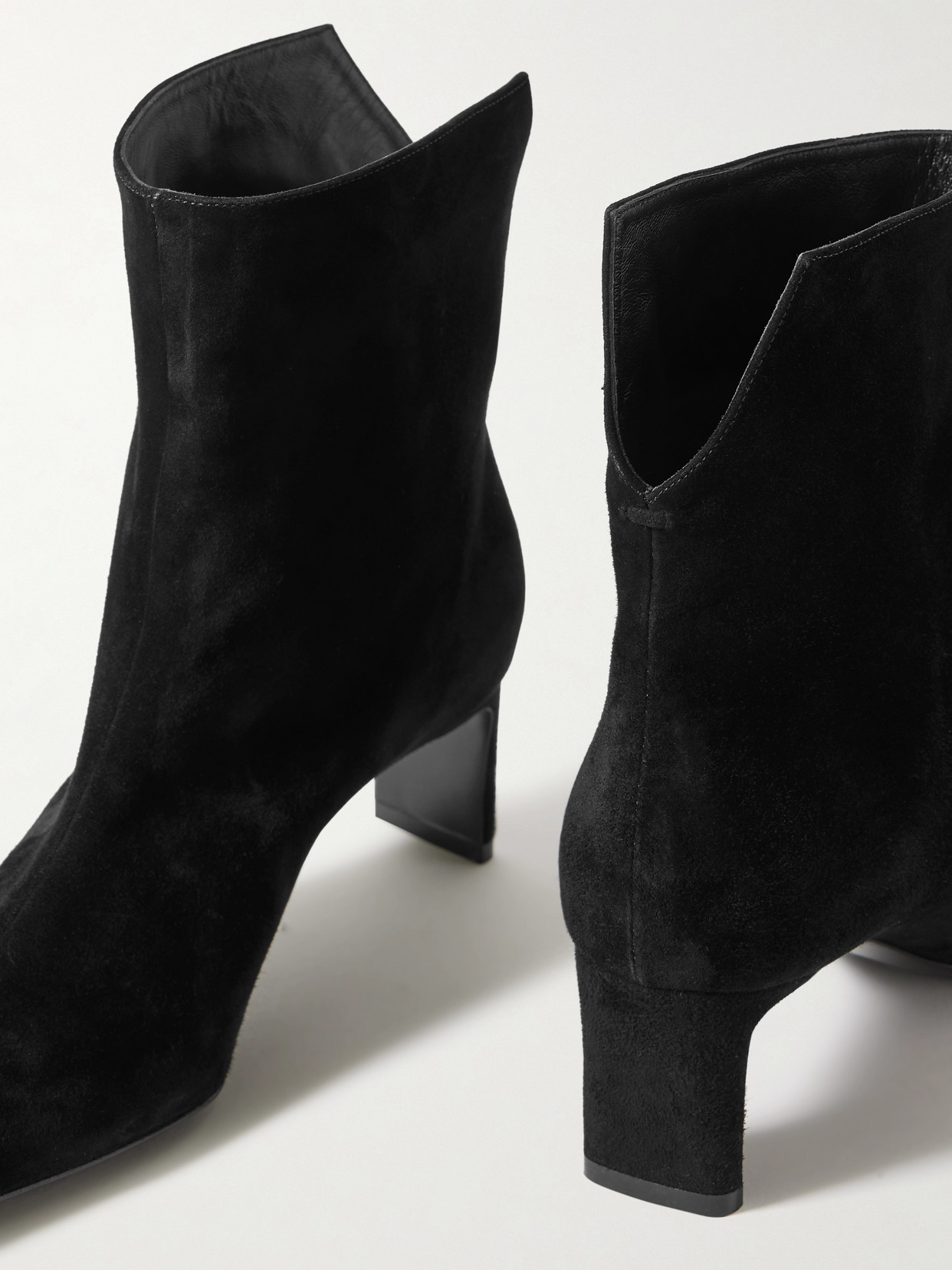Khaite Ona Suede Ankle Boots In Multi
