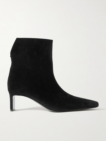 KHAITE Ona suede ankle boots