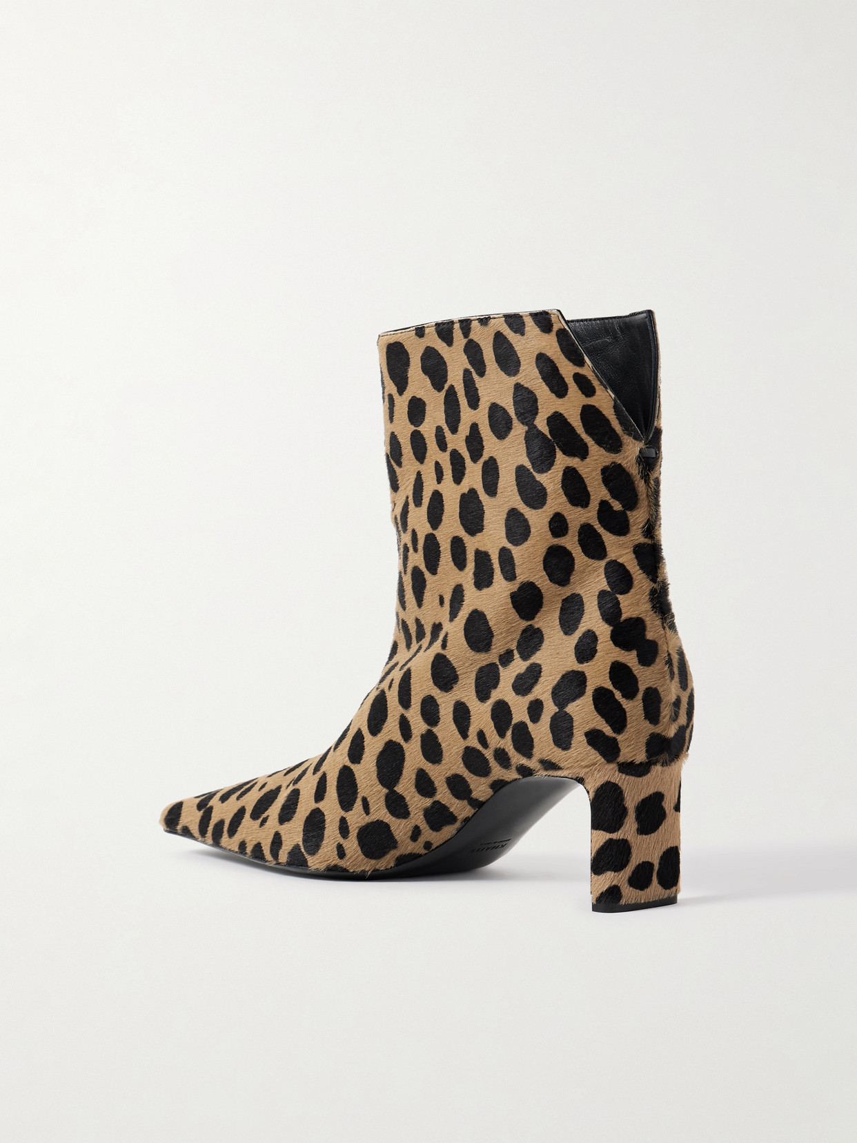 Khaite Ona Leopard-print Calf Hair Ankle Boots In Animal Print