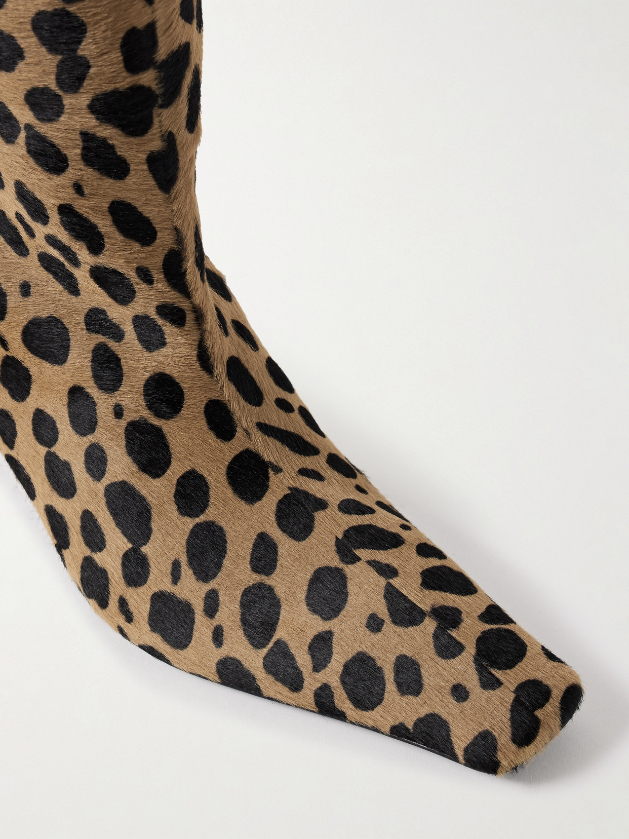 Khaite Ona Leopard-print Calf Hair Ankle Boots In Animal Print