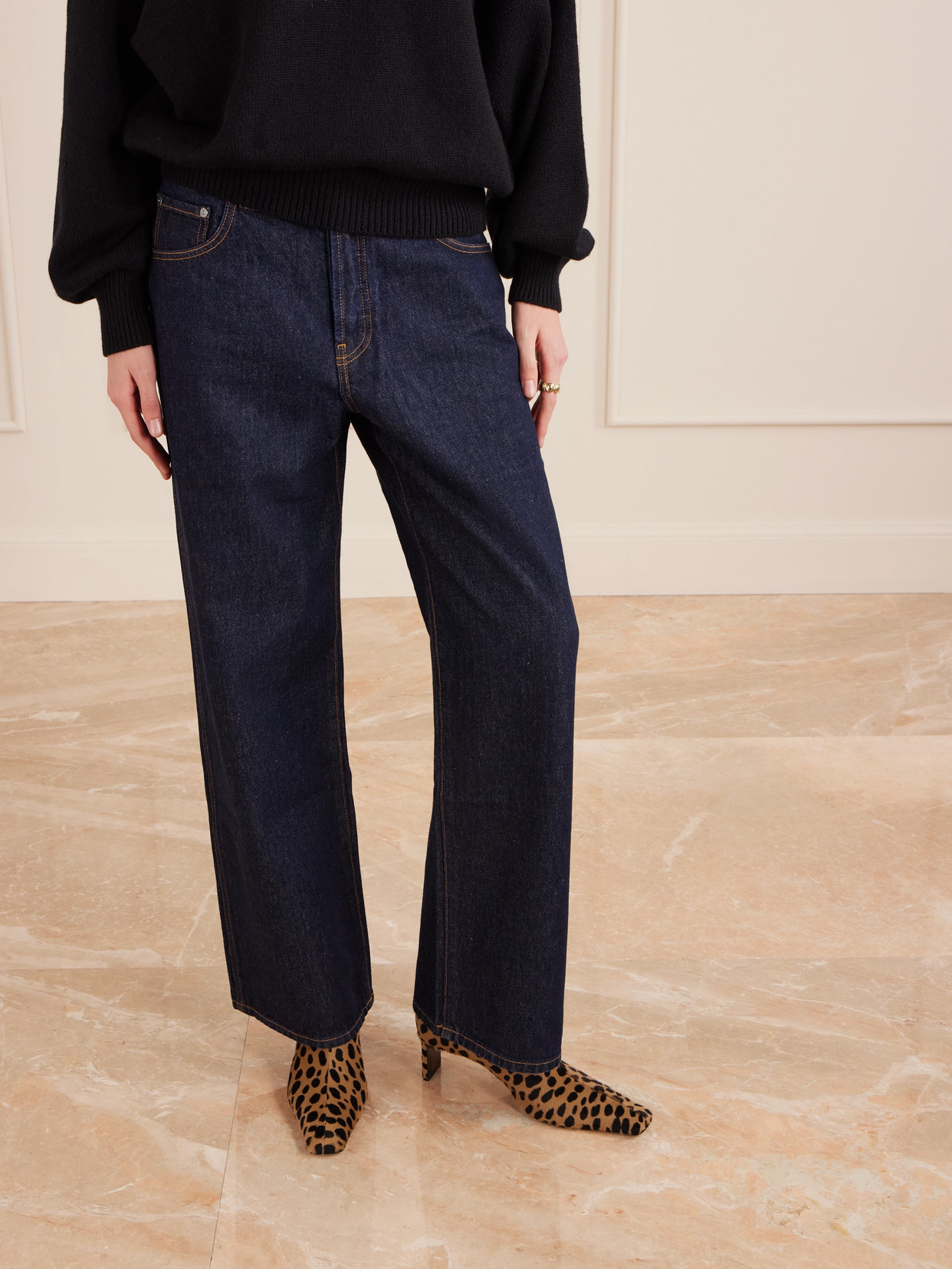 Ona Leopard-Print Ankle Boots