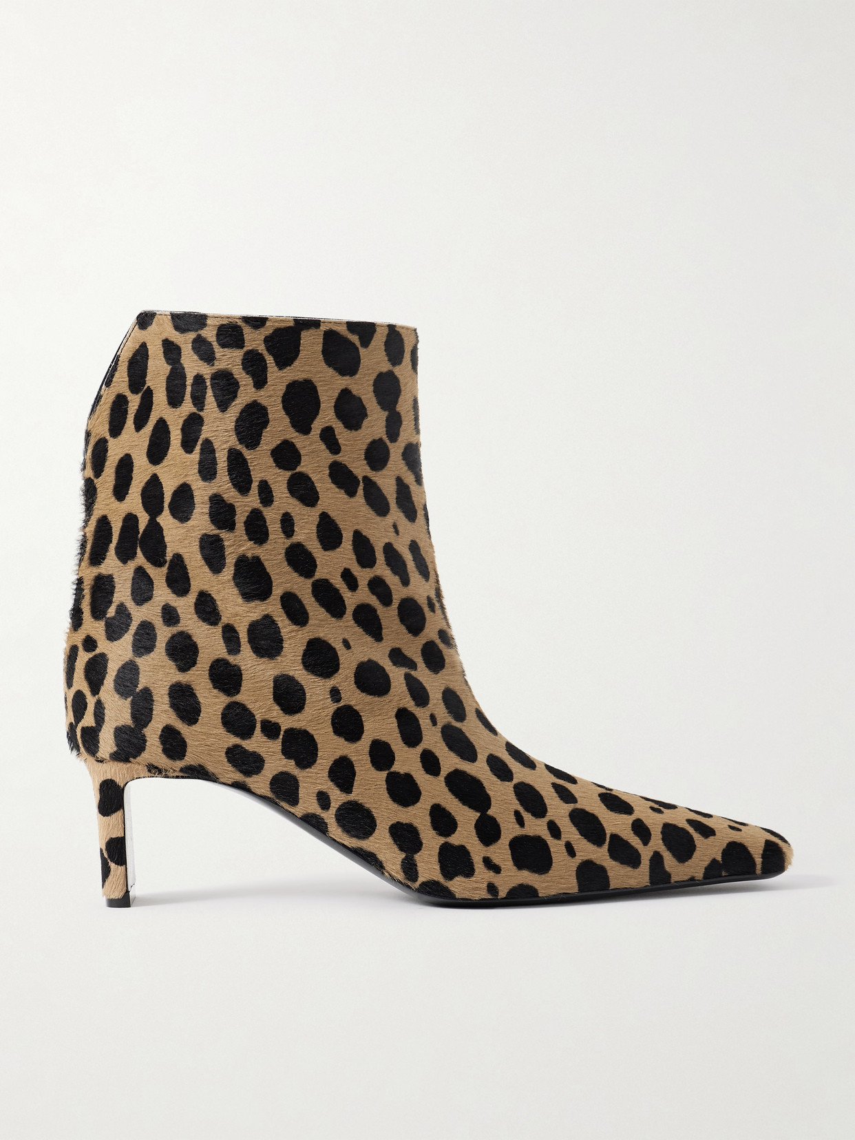 Khaite Ona Leopard-print Calf Hair Ankle Boots In Animal Print