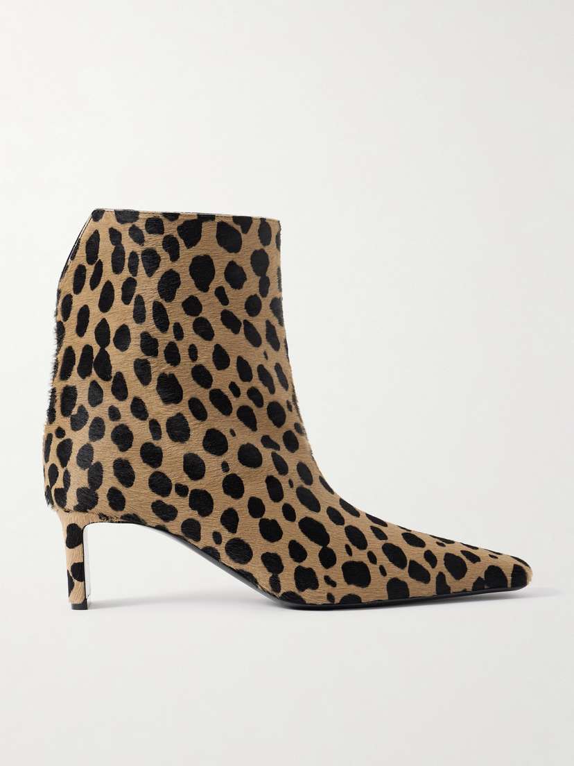 Khaite Ona Leopard-print Calf Hair Ankle Boots