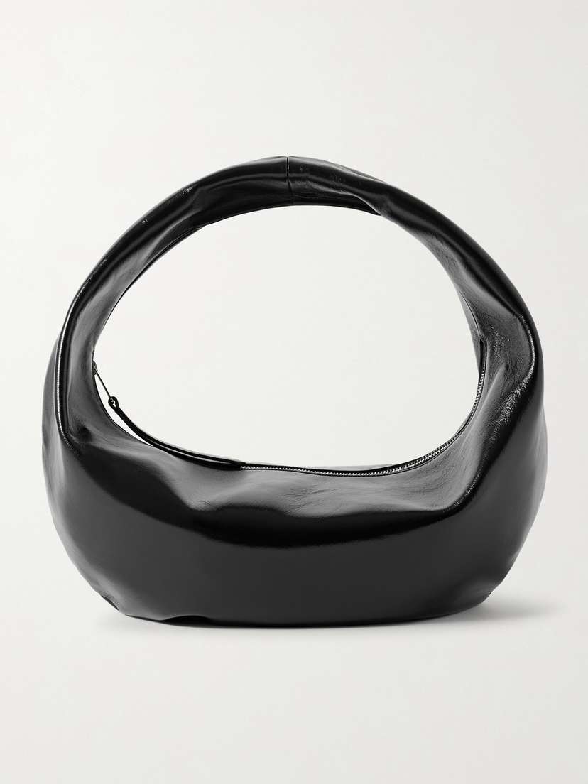 Khaite Olivia Medium Crinkled Patent-leather Tote