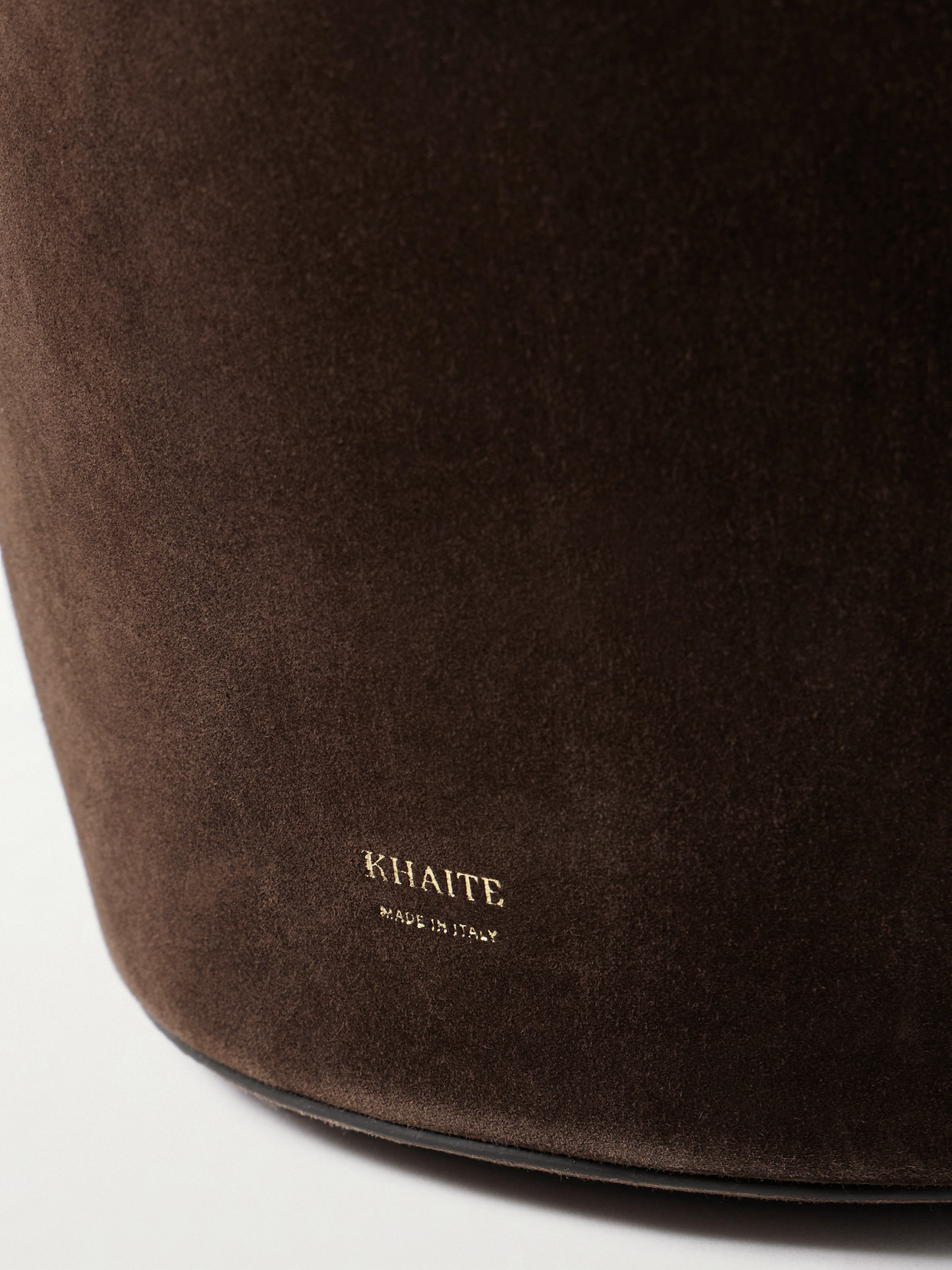 Khaite Distinctive Brown Calfskin Leather Tote With Gold Chain Detail In Brown