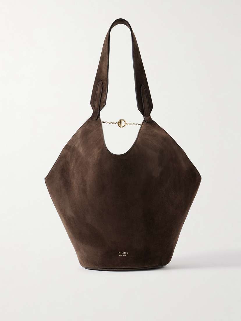 Khaite Lotus Small Suede Tote