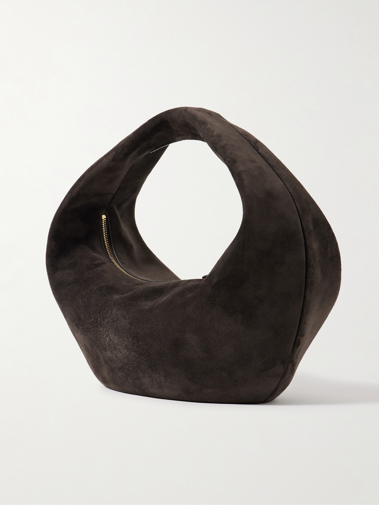 Khaite Olivia Medium Suede Tote In Brown