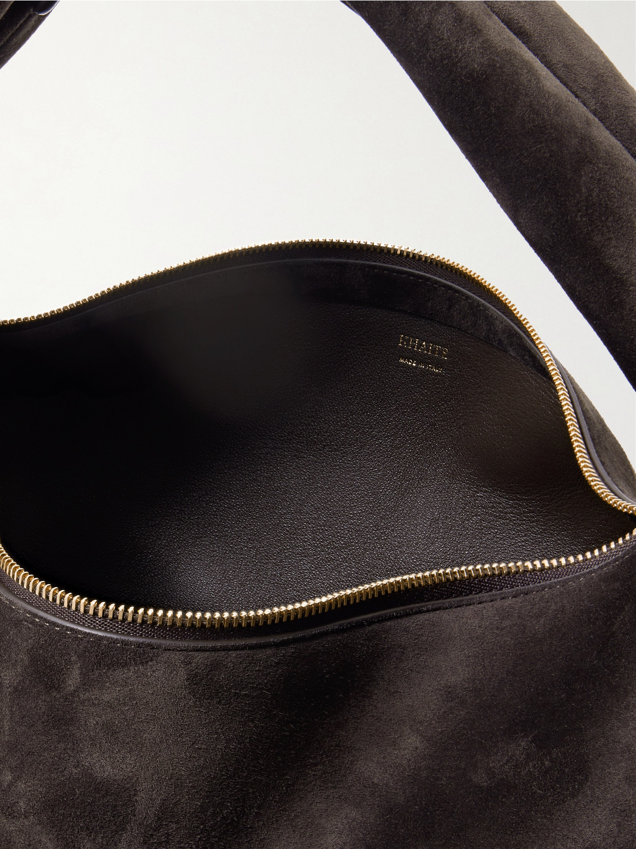 Khaite Olivia Medium Suede Tote In Brown