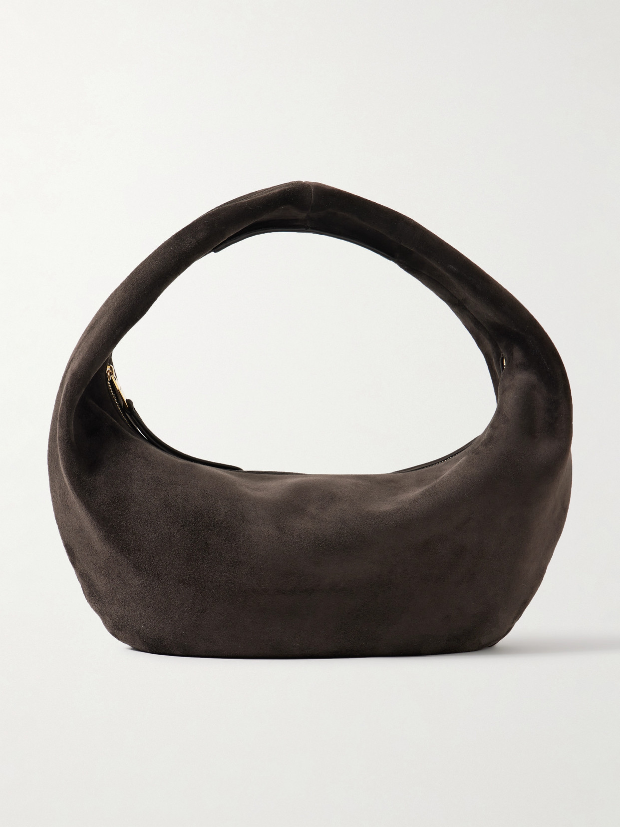 Khaite Olivia Medium Suede Tote In Brown