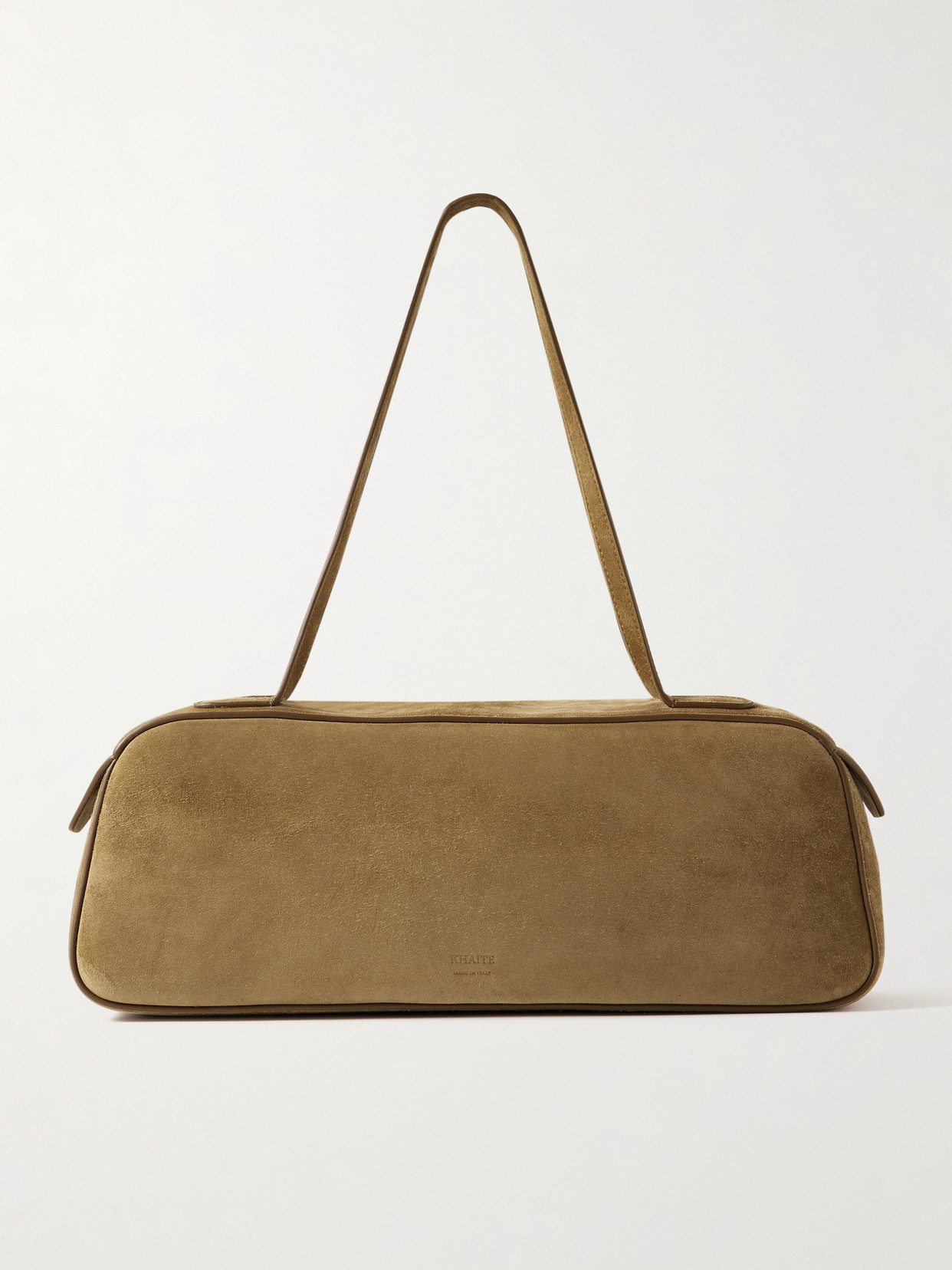 Khaite Simona Suede Shoulder Bag In Neutral