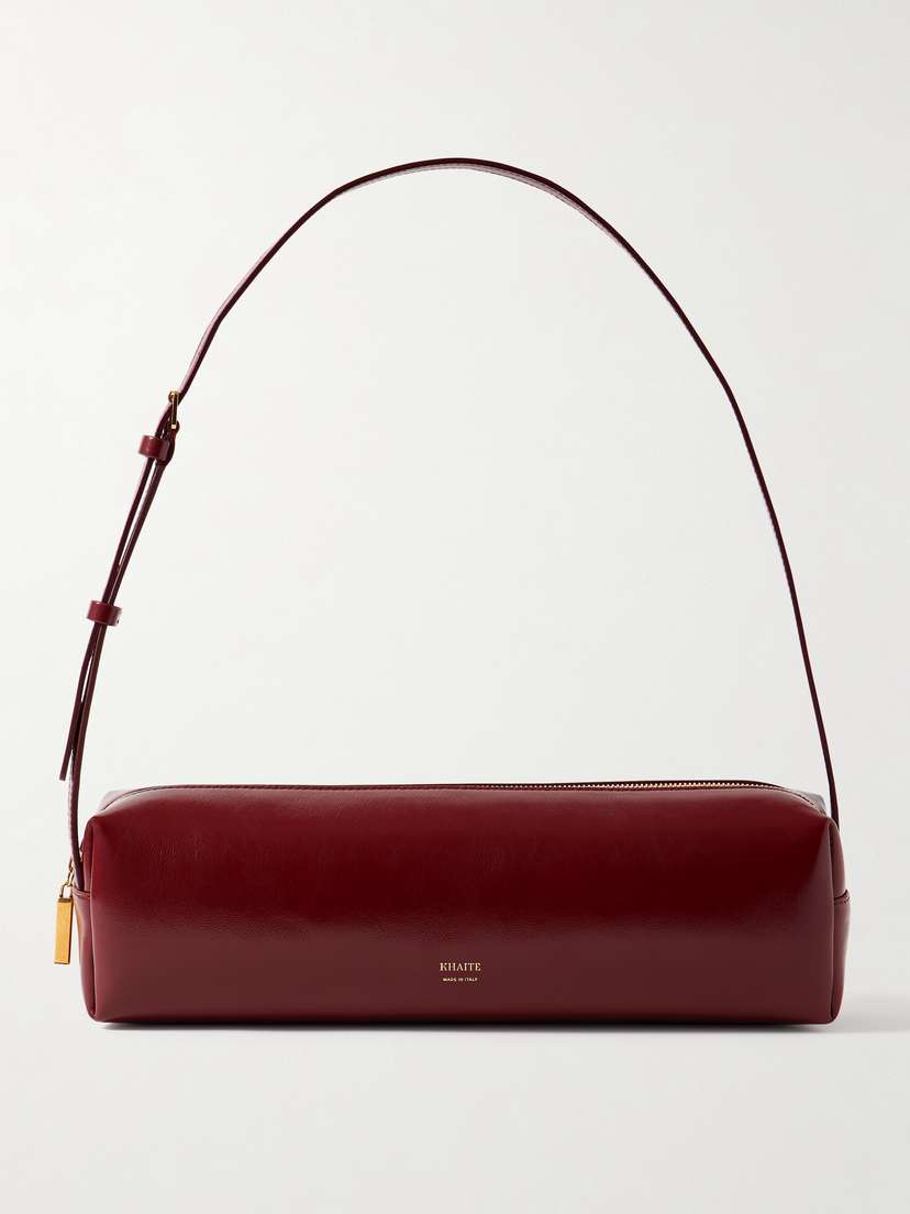 Khaite Kye Glossed-leather Shoulder Bag