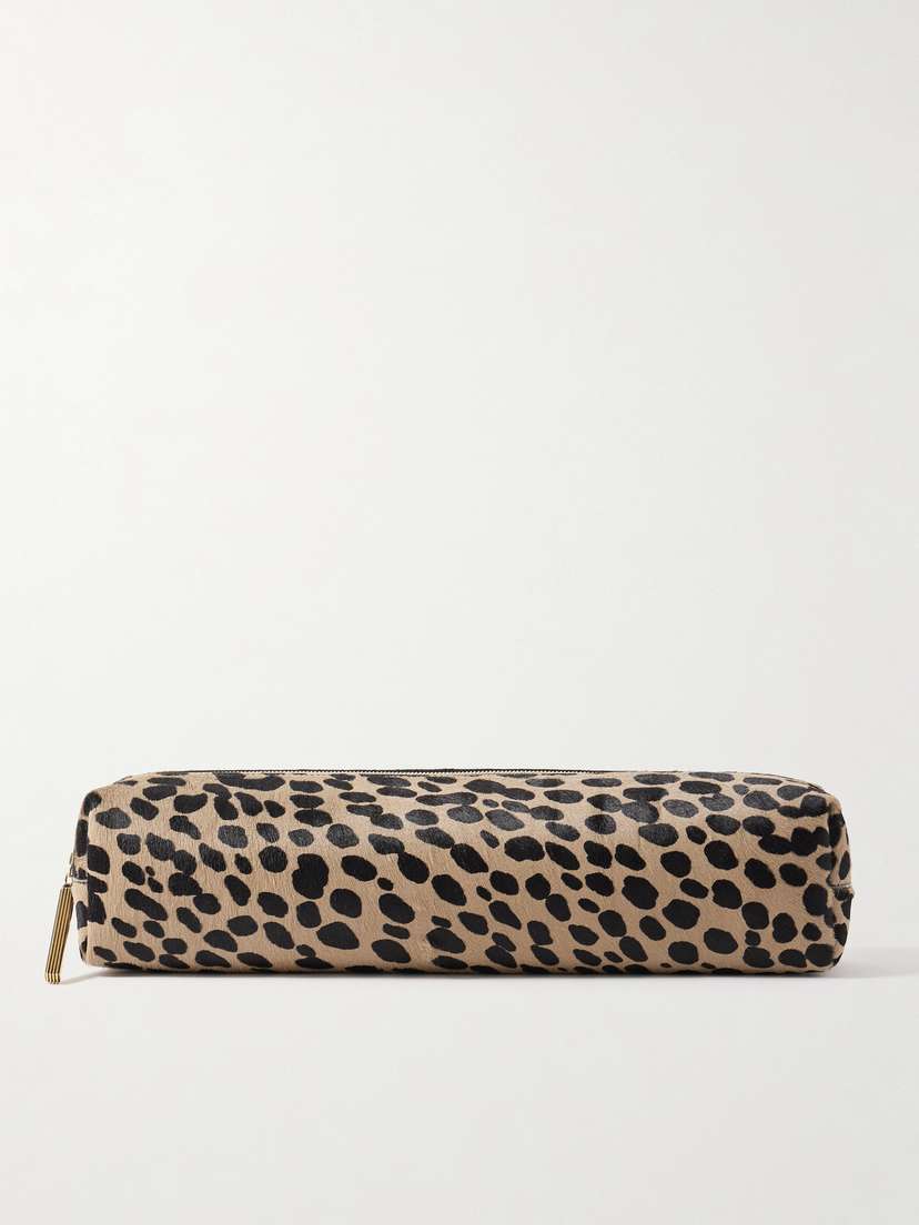 Khaite Kye Leopard-print Calf Hair Clutch