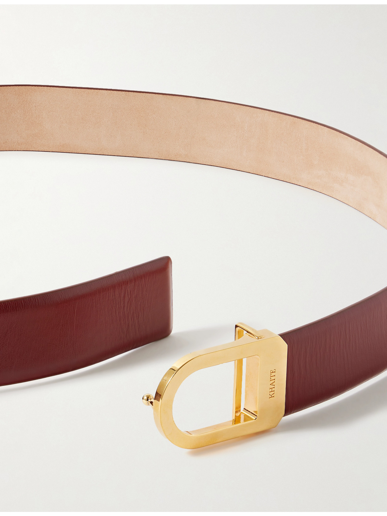 Khaite Saddle Leather Belt In Brown