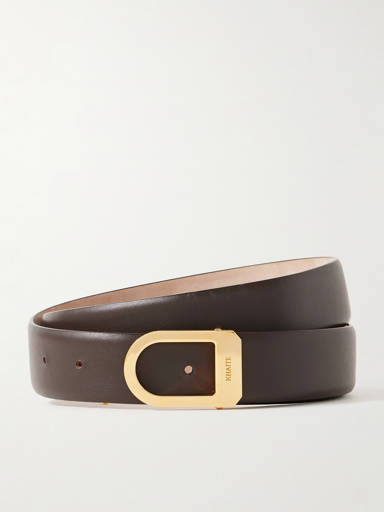 Khaite Saddle Leather Belt In Brown