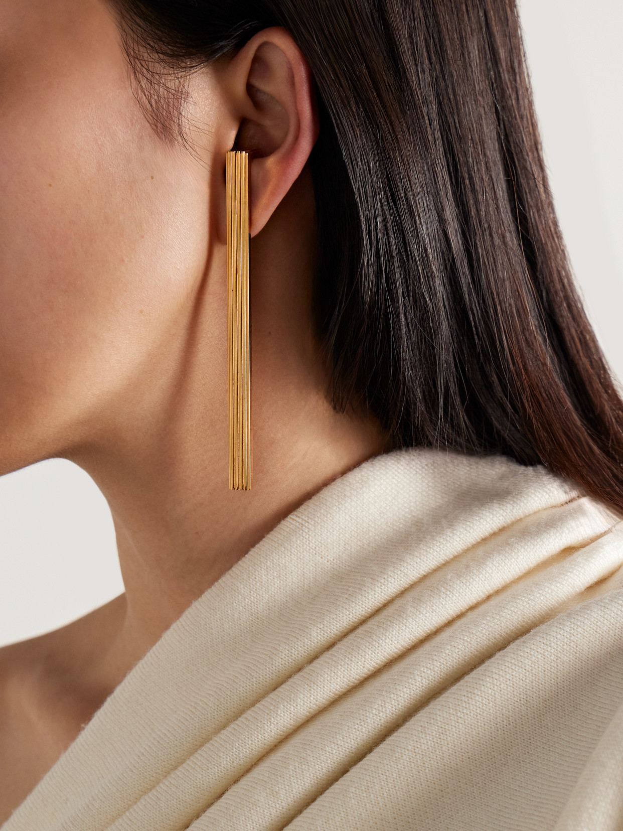 Khaite Empire 18kt Gold-plated Drop Earrings In Gold