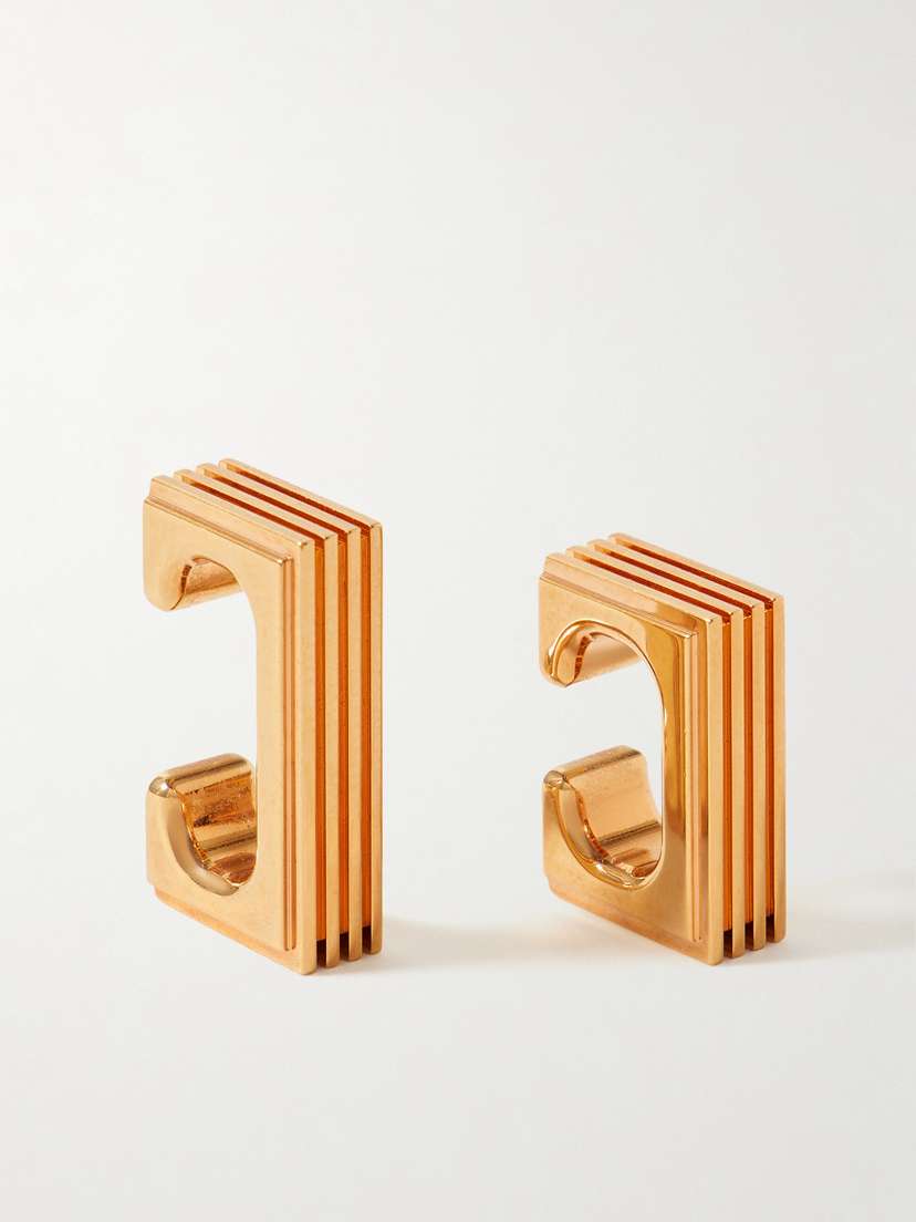 Khaite Empire Set Of Two Gold-plated Ear Cuffs