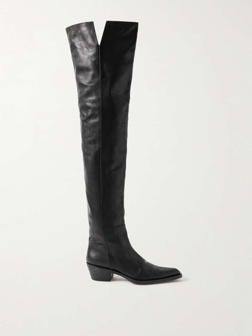 Khaite — Clive leather over-the-knee boots