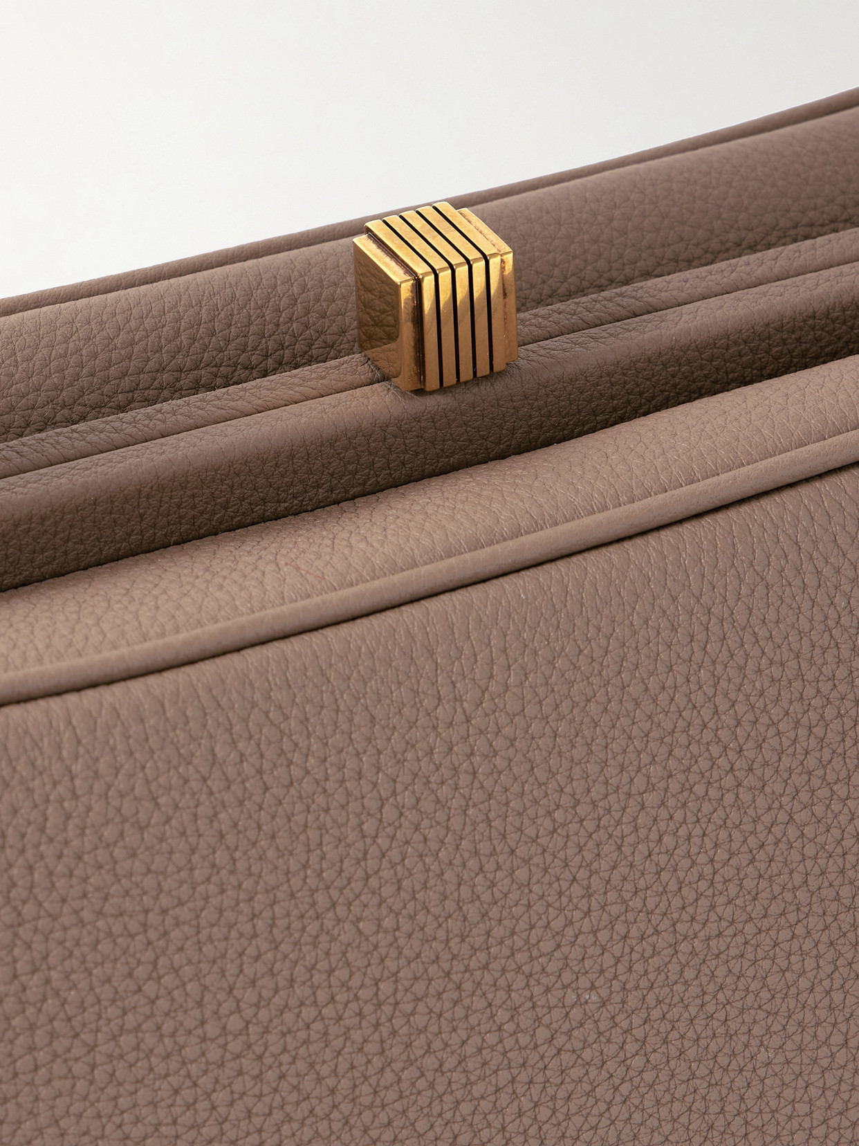 Khaite Cate Textured-leather Tote In Neutral