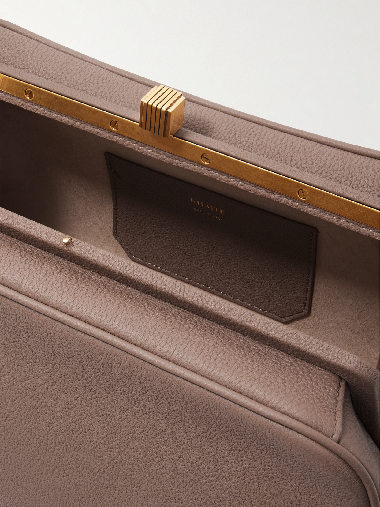 Khaite Cate Textured-leather Tote In Neutral