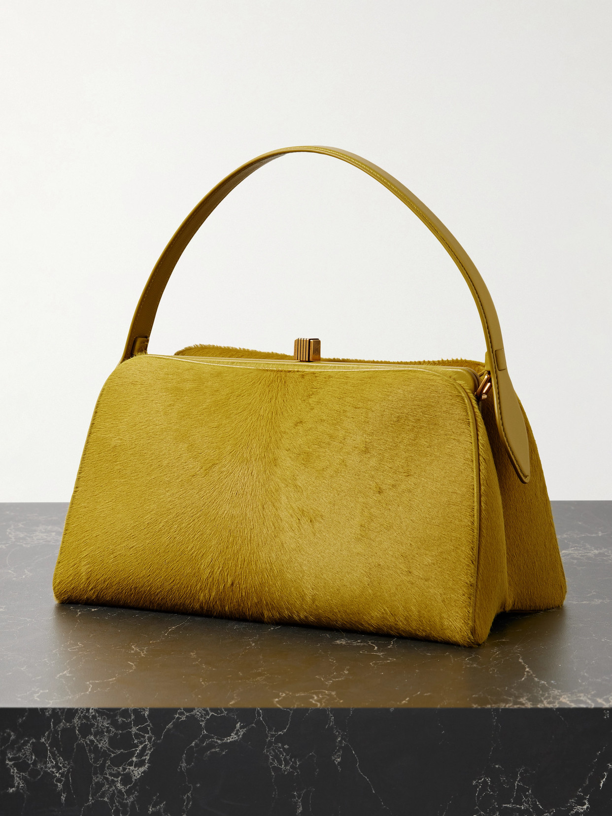 Cate Leather-Trimmed Calf Hair Tote