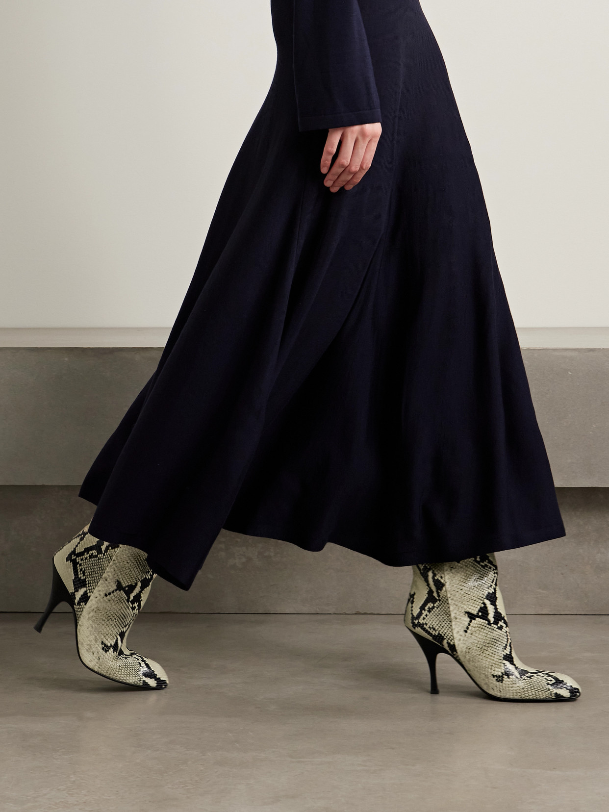 Khaite Colt Snake-effect Leather Over-the-knee Boots In Animal Print