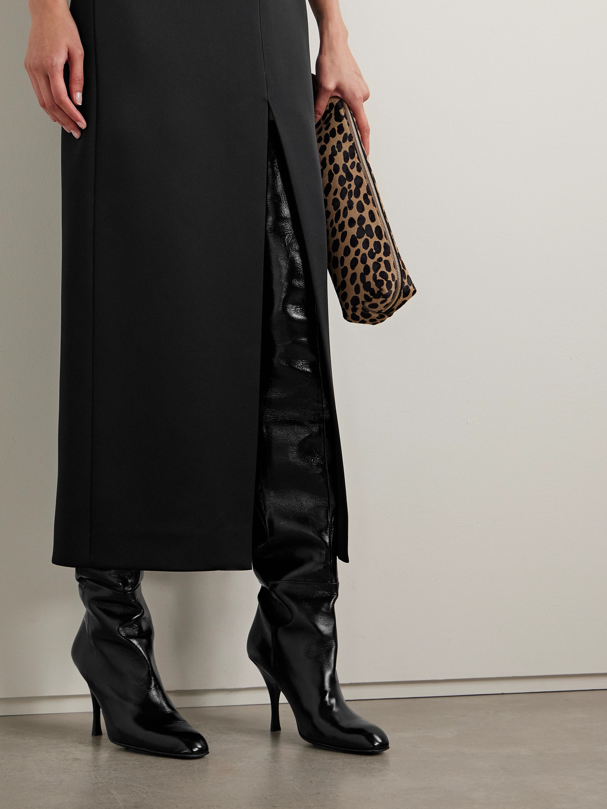 Khaite Colt Leather Over-the-knee Boots In Black