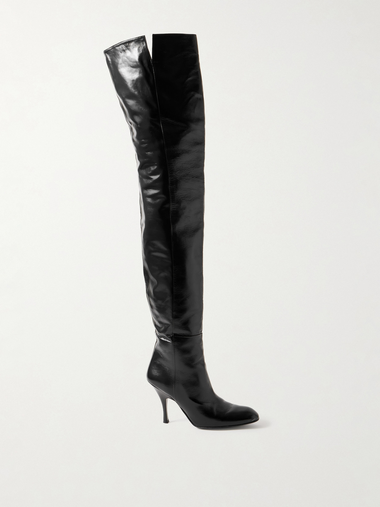 Khaite Colt Leather Over-the-knee Boots In Black