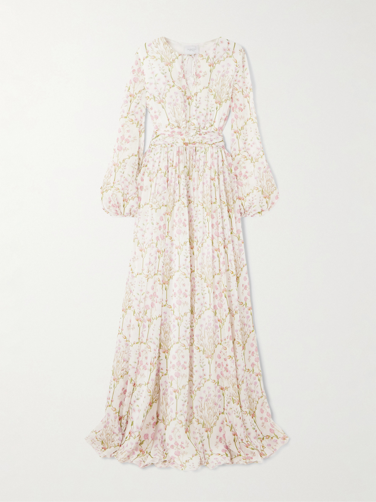 Giambattista Valli Belted Floral-print Silk-georgette Gown