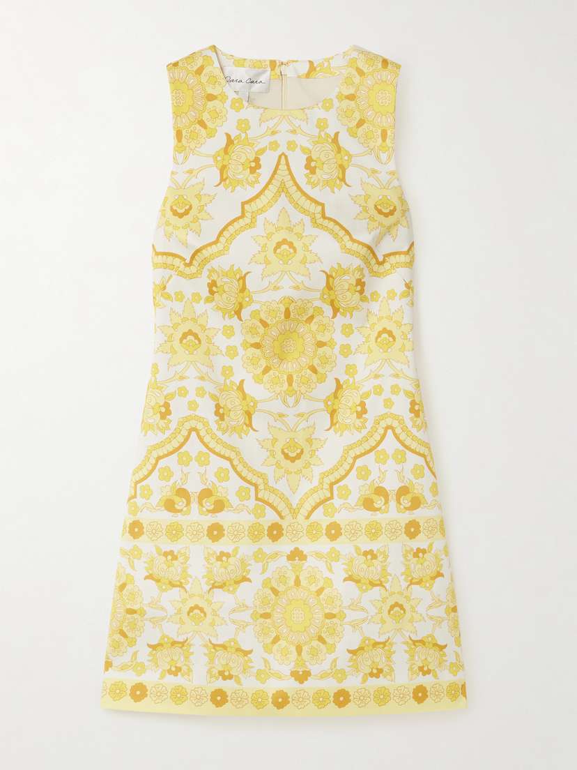 Cara Cara Mackenzie Printed Crepe Mini Dress