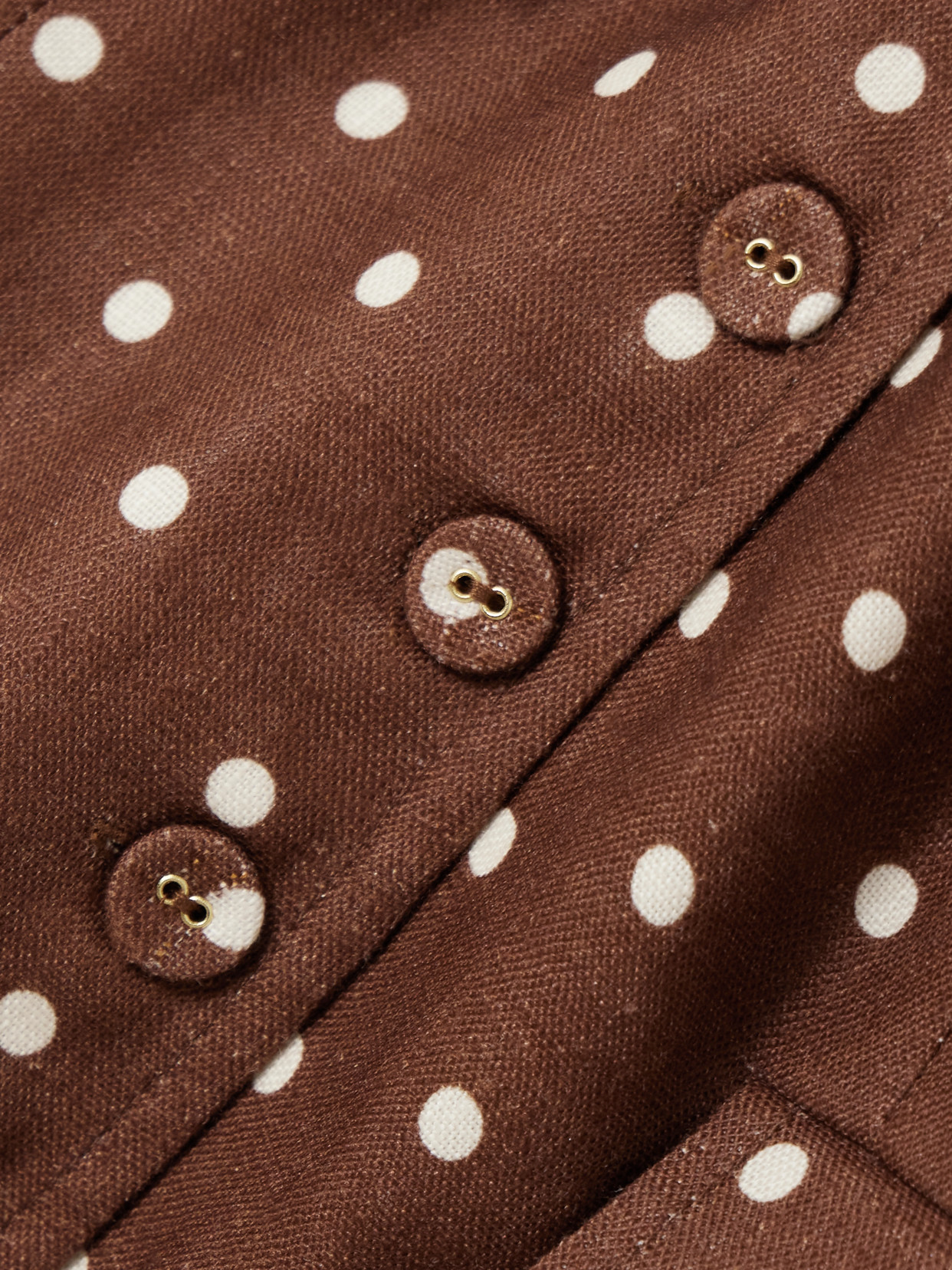 Cara Cara Prescott Polka-dot Linen Vest