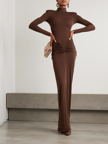 The New Arrivals Ilkyaz Ozel Darja draped stretch-jersey gown