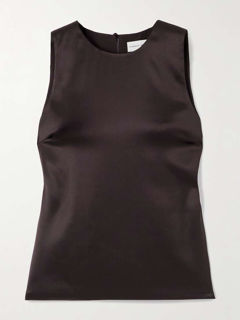 Veronica de Piante Evie Silk-blend Satin Top