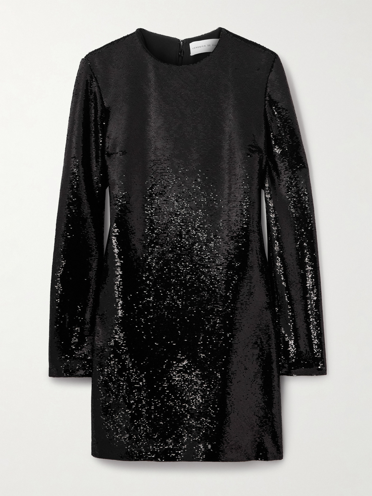 Veronica De Piante Franklin Sequined Crepe Mini Dress In Black