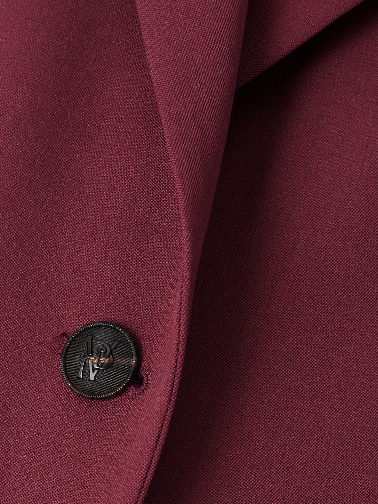 Veronica De Piante Sebastian Grain De Poudre Wool Blazer In Burgundy