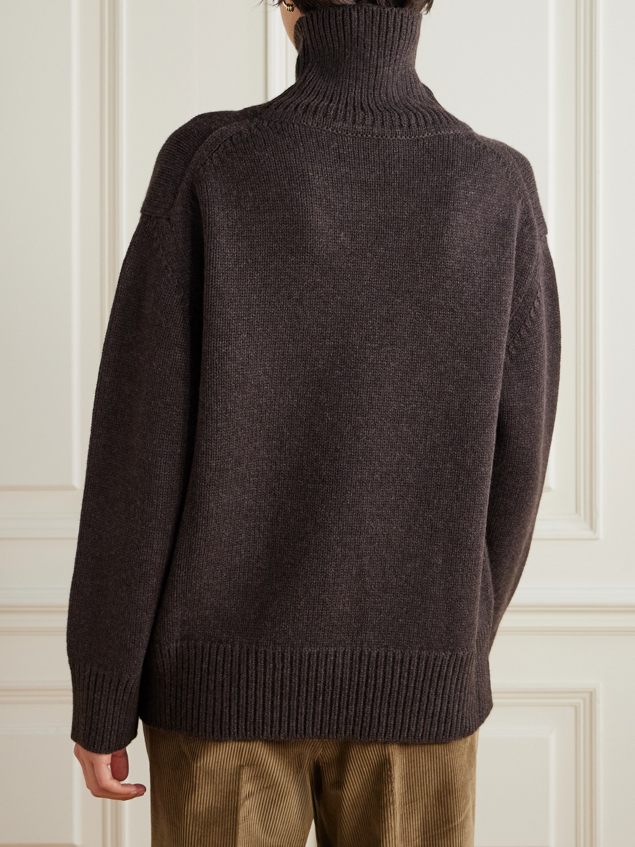 Veronica De Piante Delphine Wool And Cashmere-blend Turtleneck Sweater In Black