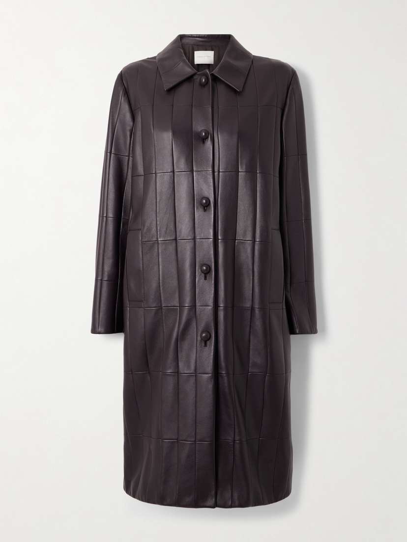 Veronica de Piante Romilly Paneled Leather Coat