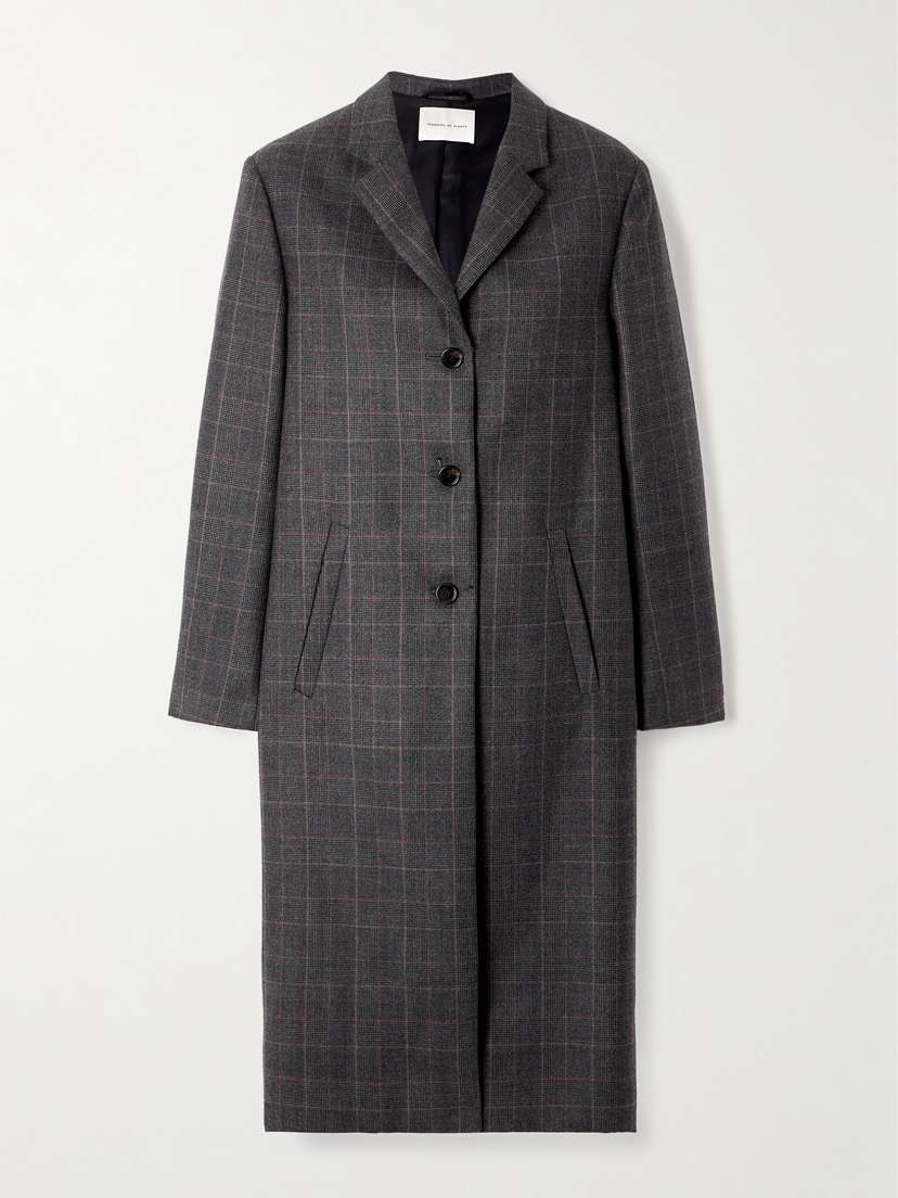 Veronica de Piante Blake Prince Of Wales Wool Coat