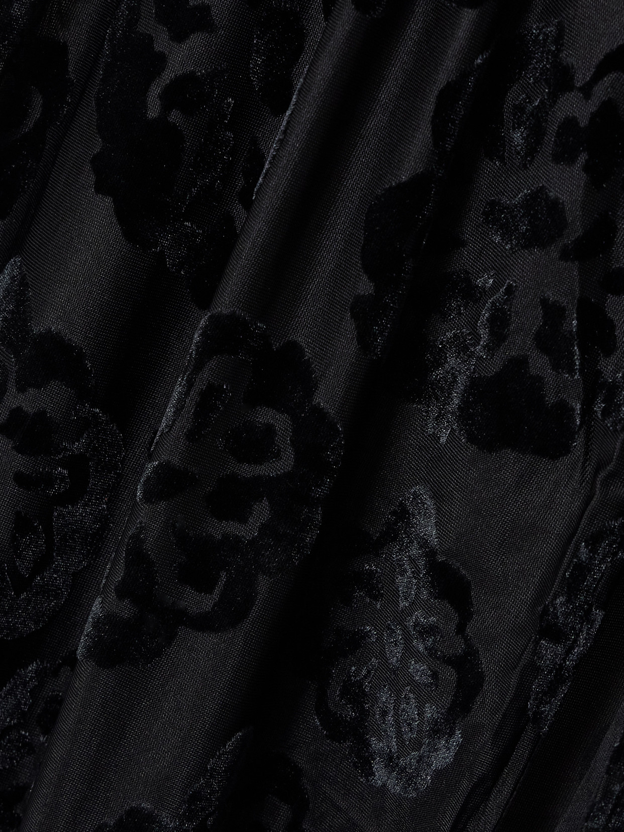 Sir Vittoria Devoré-velvet Halterneck Gown In Black
