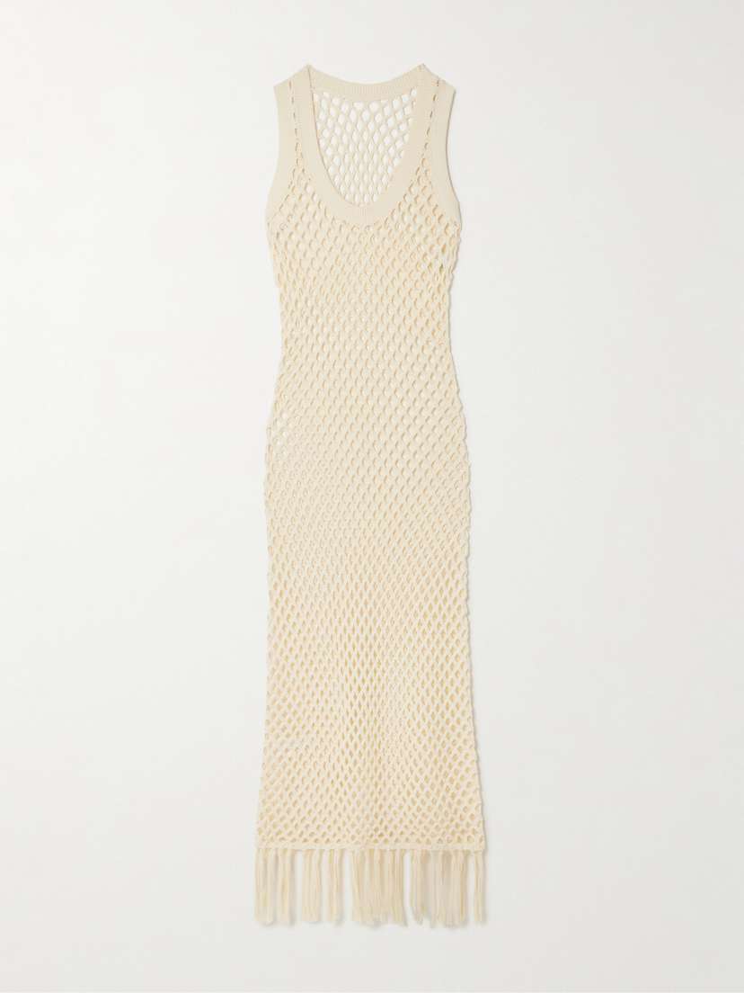 SIR. Illaria Crocheted Cotton Midi Dress